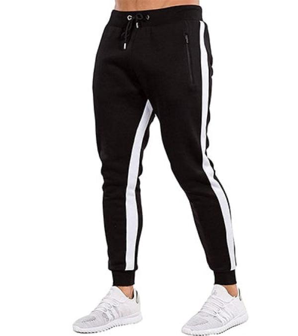 Ouber Men's Gym Jogger Pants Slim Fit Workout Running Sweatpants with Zipper  Pockets