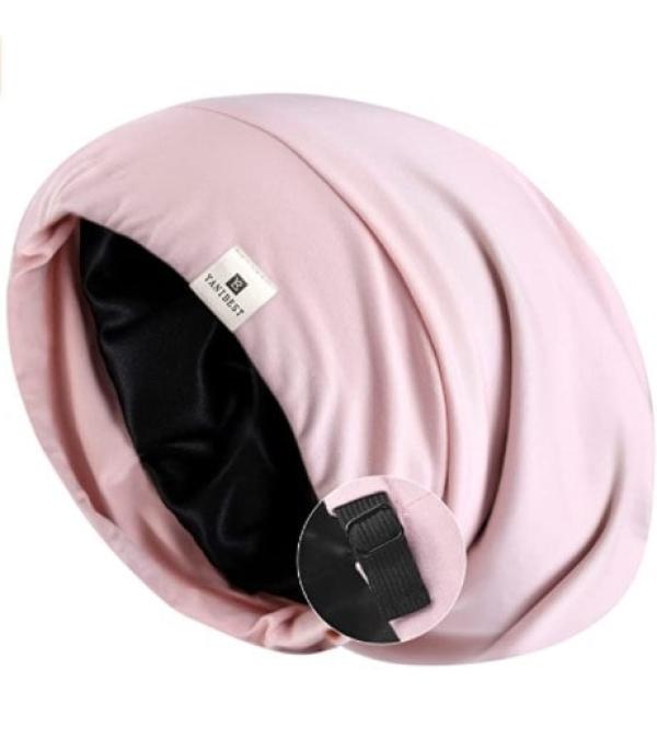 Chanel Silk / Satin Designer bonnet. Sleeping cap/ shower cap. Pink vault  official