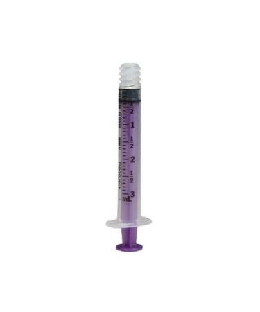 3ml Syringe Sterile with Luer Lock Tip - No Needle - Individually Sealed -  Great for Medicine, Feeding Tubes