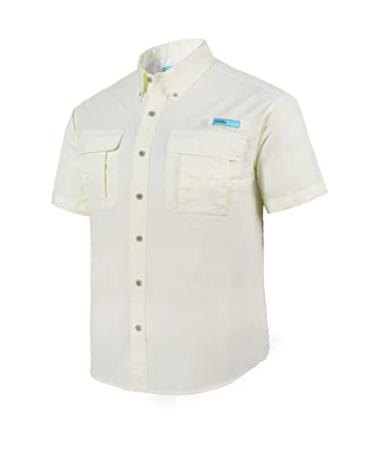 Tuna Men's Fishing Outdoor Button Down UPF 50+ Sun Protection Waterproof  Hiking Short Sleeve Shirts