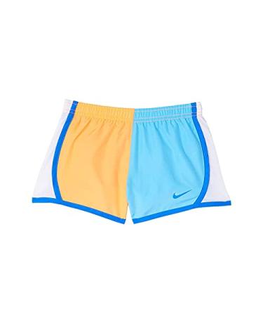 Nike Girls Dri FIT Running Tempo Shorts Blue Chill/Orange 7