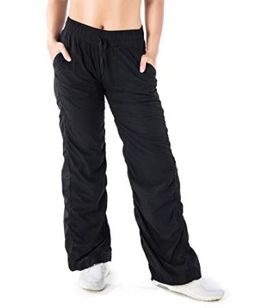 Yogipace Women's 28/30/31/32/34 Lightweight Wrinkle Resistant Travel  Pants Medium/28 Inseam Petite Black