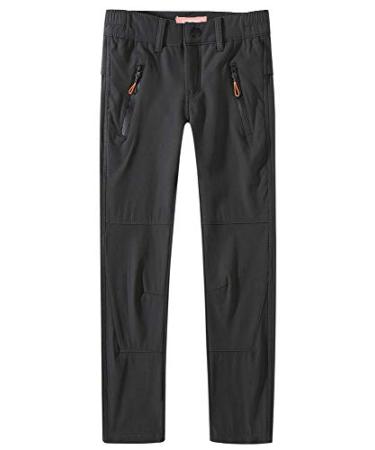 Camii Mia-Big-Girls-Kids-Snow-Pants-Cargo Pants Winter Warm Outdoor Ski  Pants Waterproof Insulated Pocket X-Large Black