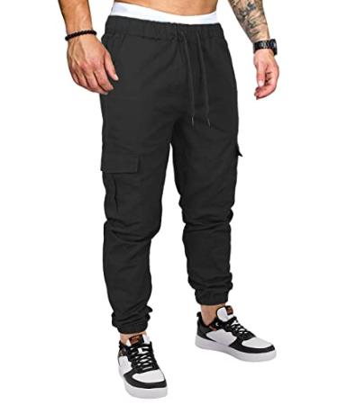 Mens Fashion Joggers Sports Pants Athletic Workout Trousers Casual Cotton  Gym Workout Pants (Small,Black) at Amazon Men's Clothing store