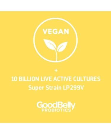  GoodBelly Probiotic Supplement for Digestive Health Support -  Includes 10 Billion Live & Active Cultures of Lactobacillus Plantarum –  Vegan Probiotic (30 Capsules per Bottle) : Health & Household