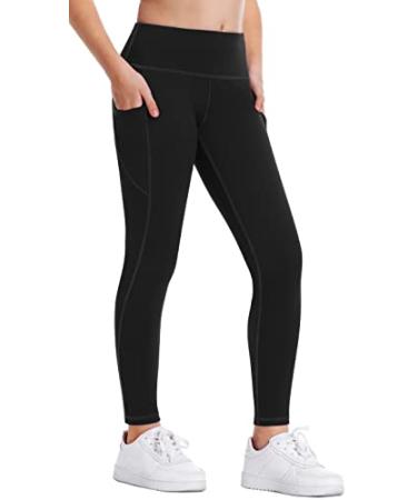 Ewedoos Flare Leggings for Girls Yoga Pants Bootcut with Pockets Crossover  Flare Yoga Pants Bell Bottoms Athletic Pants Black Large