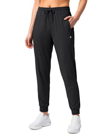 G Gradual Women's Joggers Pants with Zipper Pockets Tapered Running  Sweatpants for Women Lounge, Jogging Black