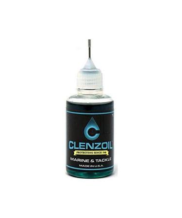  CLENZOIL Marine & Tackle 1 oz. Fishing Reel Oil & Bearing Lube  w/Precision Needle Oiler, One-Step Cleaner, Lubricant, & Protectant [CLP]