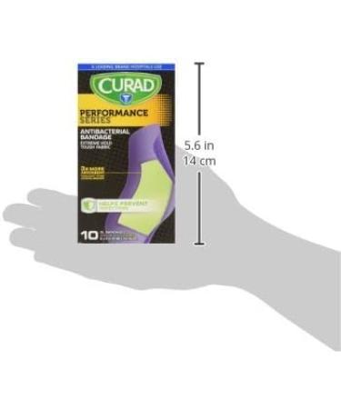 Curad Performance Series Extreme Hold Antibacterial Strip Adhesive Bandages,  20 count