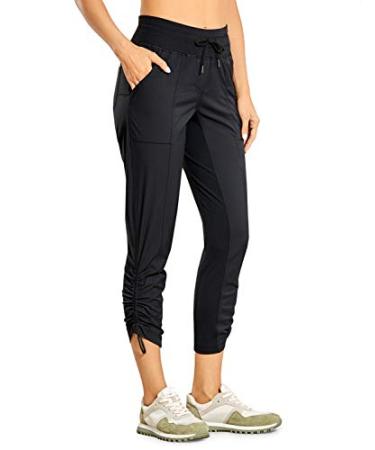 CRZ YOGA Women's Lightweight Workout Joggers 27.5 - Travel Casual Outdoor  Running Athletic Track Hiking Pants with Pockets