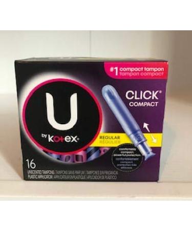 Click Compact Tampons, Regular, 32 units – U by Kotex : Tampon