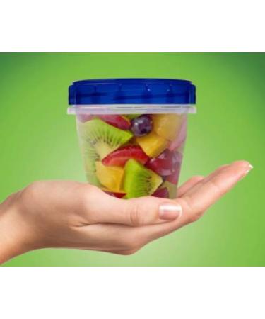 Ziploc Twist 'n Loc Storage Containers for Food Travel and Organization  Dishwasher Safe Extra Small Round