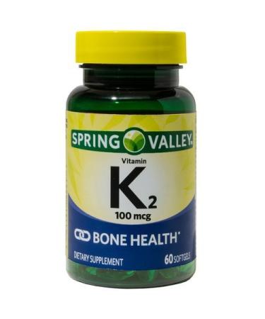 Spring Valley Vitamin K2 100 mcg Bone Health 60 Softgels