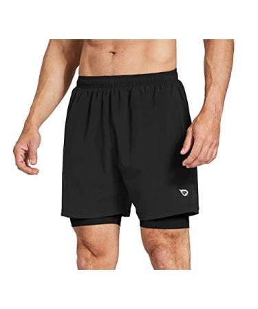 Men's 5 Inch Running Workout Shorts Quick Dry Athletic Shorts with