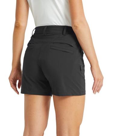 BALEAF Women's High Waisted Tennis Skirts Tummy Control Pleated Golf Skorts  Skirts for Women with Shorts Pockets Black Large