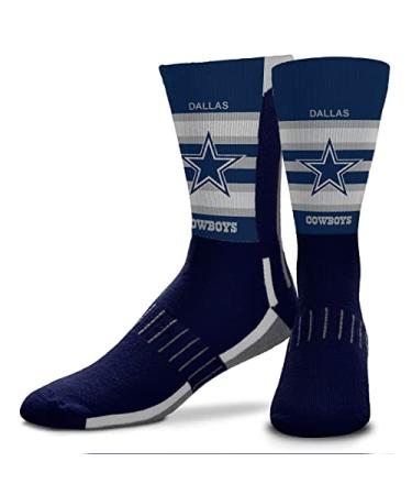 FBF - NFL Adult Team Logo Big Top Mismatch Dress Socks Footwear for Men and Women Game Day Apparel - Dallas Cowboys (Medium)