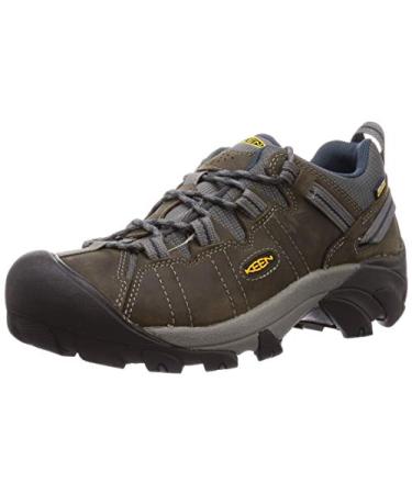 KEEN Men's Targhee 2 Low Height Waterproof Hiking Shoes 10.5 Gargoyle/Midnight Navy