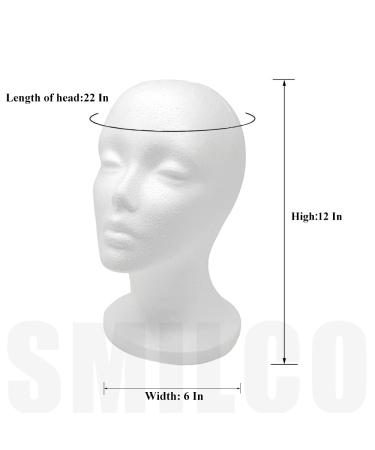 3pcs Foldable Wig Stand Holders Wig Rack Hat Rack Wig Holder Portable Wig  Head Stand for Home Hair Salon (White)