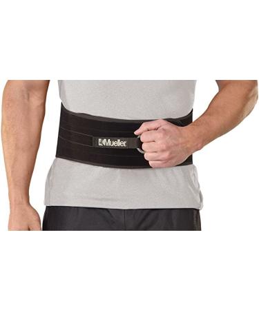 MUELLER Sports Medicine 4-in-1 Lumbar Back Brace with Removable Hot/Cold  Pack, for Men and Women, Black, One Size