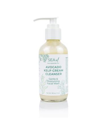 Sea-el Avocado Kelp Cream Cleanser | Gentle & Moisturizing Facial Wash | 4 Ounce