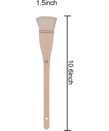 KEILEOHO 10 PCS 1.5 Inch Flat Hake Brushes, Creative and Professional Hake  Brush for Watercolor, Soft and White Hake Brush Set with Handle for