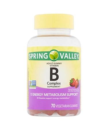 Vitamin B for Adults with Vitamin B6 B12 C Biotin Niacin Folic Acid Vegan - Vegetarian - Energy Spring Va Gummy