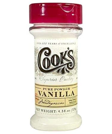 Cooks, Pure Vanilla Powder, Worlds Finest Gourmet Fresh Premium Vanilla, 4.5 oz, 2 Pack 4.5 Ounce (Pack of 2)