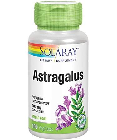 Solaray Astragalus Capsules, 400 mg, 100 Count (2 Pack)