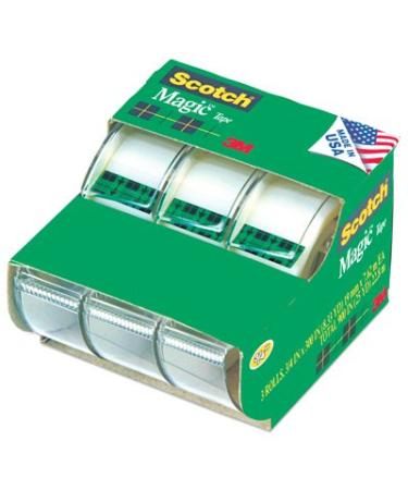 Scotch Brand Learning Resources MMM3105 Scotch Magic Tape 3/4 Inch X 300 Inches 3 ea Translucent (55) 3 Pack
