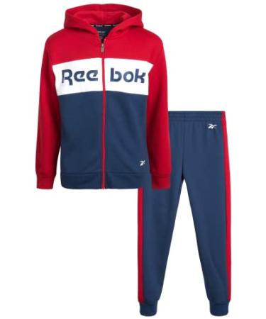 Reebok Boys' Active Joggers - 4 Pack Fleece Athletic Sweatpants (Size:  4-16) Grey/Navy/Red/Teal