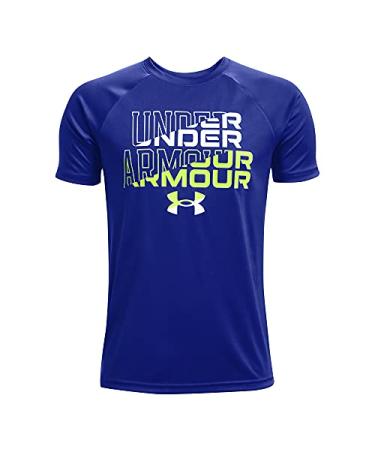 Under Armour® Boys Freedom BFL T-Shirt-Steel/White