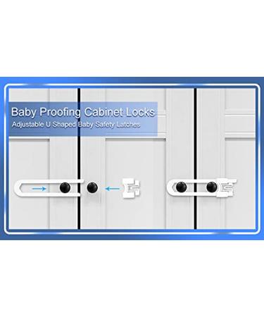 Sliding Cabinet Locks, U Shaped Baby Safety Locks, Childproof