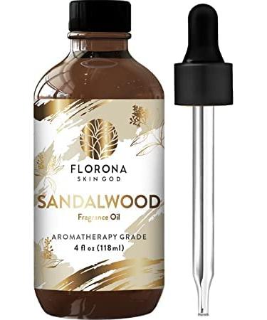 Florona Sandalwood Premium Quality Fragrance Oil - 4 fl oz Therapeutic  Grade for Skin Care & Focus, Woody and Earthy Aroma for Clarity, Diffuser  Aromatherapy