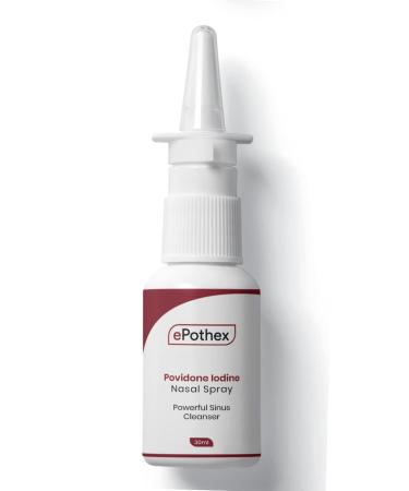 EPOTHEX 1% Povidone Iodine Nasal Spray - Powerful Nasal Cleanser & Sinus Protection - Reduce Exposure to Airborne Contaminants - Travel Friendly - 30ml