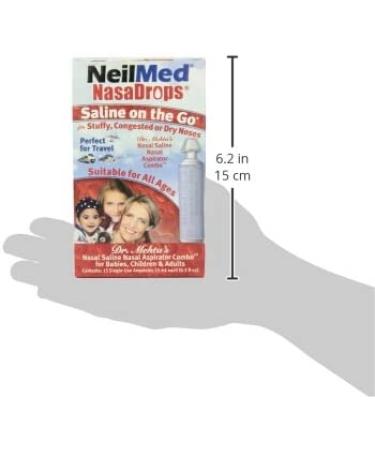 NeilMed NasaDrops Saline on the Go - 15 pack, 0.5 fl oz ampoules