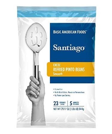 Basic American Foods Santiago Excel Refried Beans, 29.7 Oz (Pack