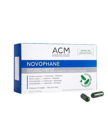 Novophane 180 Caps 3 Month Supply ACM Hair Loss Alopecia Hair and Nails Fragility Regrowth