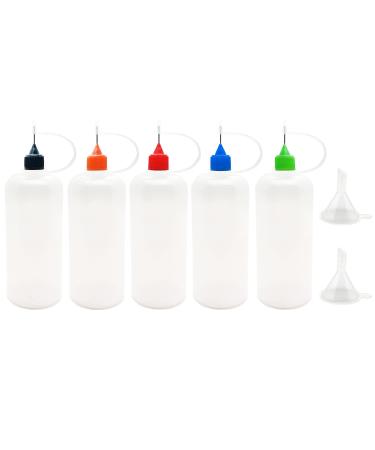 MYYZMY 12 Pcs Precision Tip Applicator Bottles 1 Ounce Translucent Glue  Bottles with 2 Mini Funnel