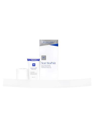 Rejuvaskin Scar Heal Kit - Scar Kit For Long Surgical Scar - Scar Treatment for Soften Flatten Reduce and Recover Scars - Scar Gel 1 x 12 Silicone Sheet & Medical Tape - Physician Recommended
