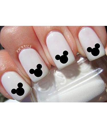 Black and White Mickey Mouse Mini Nail Stickers Decal for Disney Nail Art  Glove Stars 