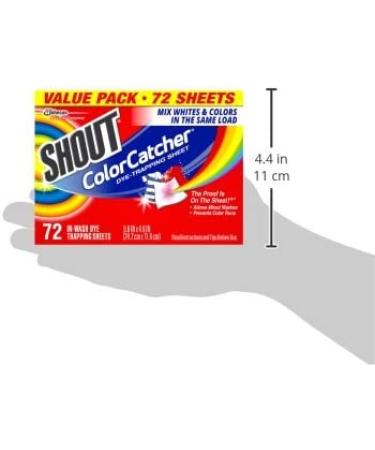 Shout Color Catcher Sheets for Laundry, Allow mixed washes, Prevent color  runs, and Maintain original color of clothing, 72 Count - Pack of 2 (144