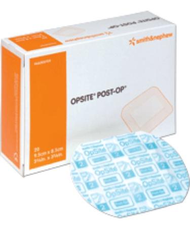 Smith & Nephew Opsite Post-Op Transparent Waterproof Dressing with Highly Absorbent Pad 3-3/4 x 3-3/8  Low Adherence  Latex-Free (Box of 20 Each)