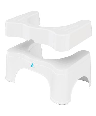 Squatty Potty The Original Bathroom Toilet Stool Height, White, 9 Inch  (Pack of 1)
