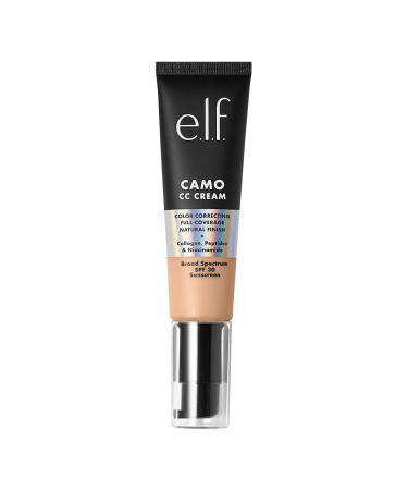 e.l.f. Camo CC Cream | Color Correcting Full Coverage Foundation with SPF 30 | Light 210 N | 1.05 Oz Light 210N