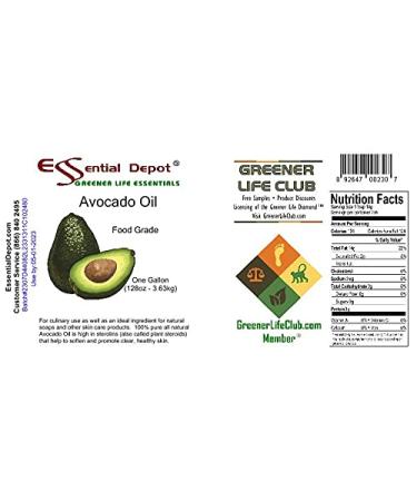 Avocado Oil - 1 Gallon - 128 oz - Food Grade - safety sealed HDPE