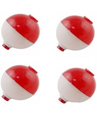 50Pcs Fishing Bobbers Floats,1 inch Hard ABS Bobber for Fishing Snap-on  Round Fishing Floats Red and White Fishing Bobbers Bobs Fishing Party  Decorations