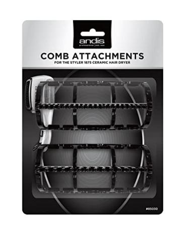 Andis 38330 Professional Heat Ceramic Press Comb for Hair, Straightener -  Dual Voltage - 20 Adjustable Heat-Settings, 30 Min Auto Shut-off, Black 