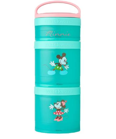 Whiskware Disney Stackable Snack Containers for Kids and Toddlers, 3  Stackable Snack Cups for School and Travel, Mickey and Minnie