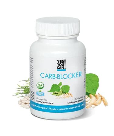 Yes You Can! Carb Blocker, 30 Capsules of Metabolism Booster, Calories and Carbs Intake Reduction, Organic, Gluten-Free 1