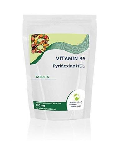 Vitamin B6 Pyridoxine HCL 100mg Food Supplement 250 Tablets Relief from PMS Symptoms Healthy Immune System Nerve and Cardiovascular Health HEALTHY MOOD UK Quality Nutrients
